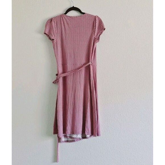 BODEN  Women's True Wrap Soft Jersey Knit Dress Size 6 Pleated Cap Sleeve - Picture 6 of 8